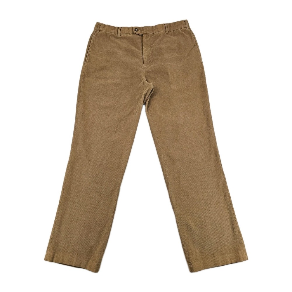 MADE By Cam Newton Corduroy Straight Chino Pants Men's 36x32 Brown Flat Front